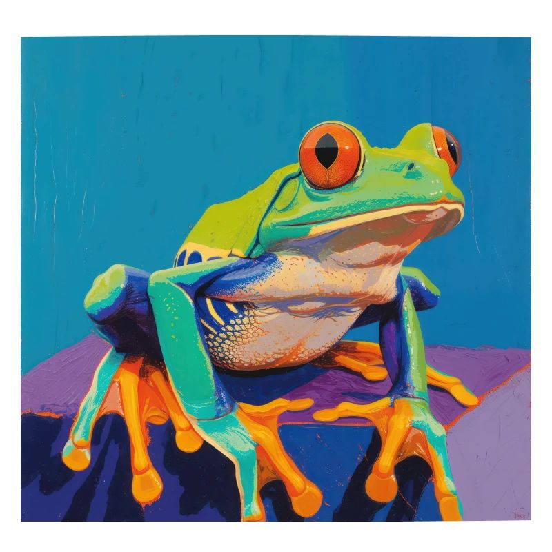frosch, bunt, tier
