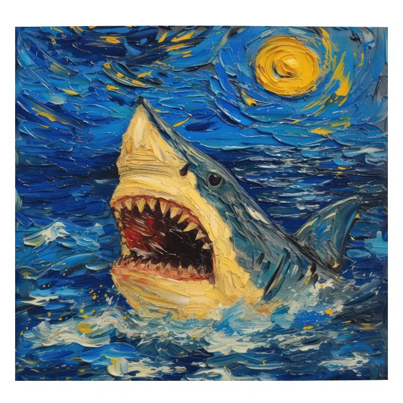 Requin, Requin, Poisson, Van Gogh, Nuit étoilée