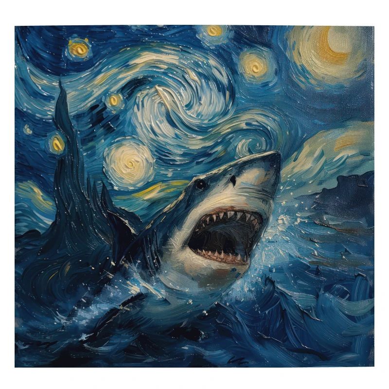 Requin, Requin, Poisson, Van Gogh, Nuit étoilée