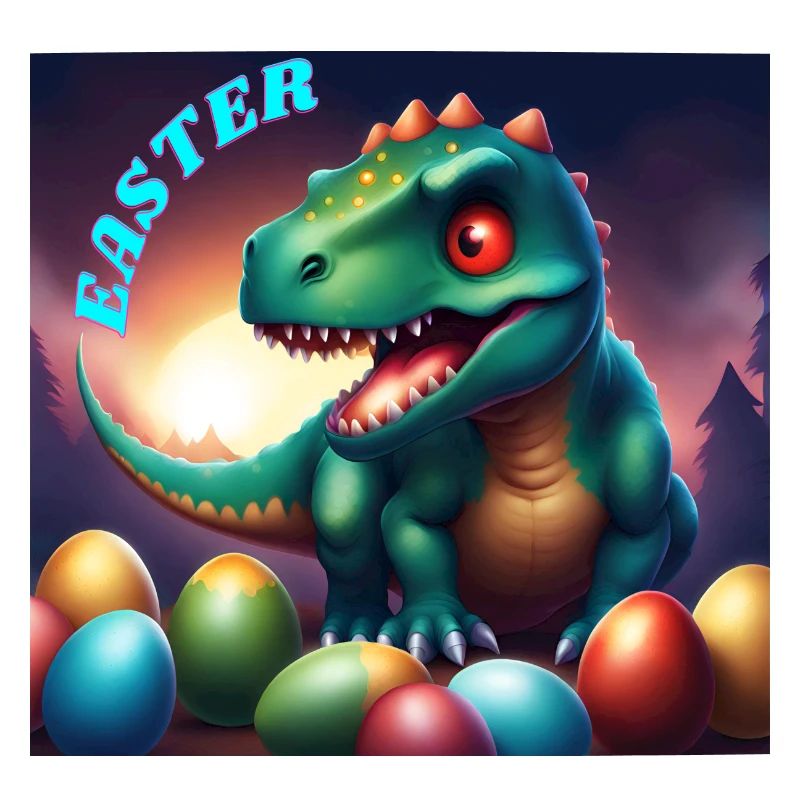 Dinosaur Red Eyes Easter