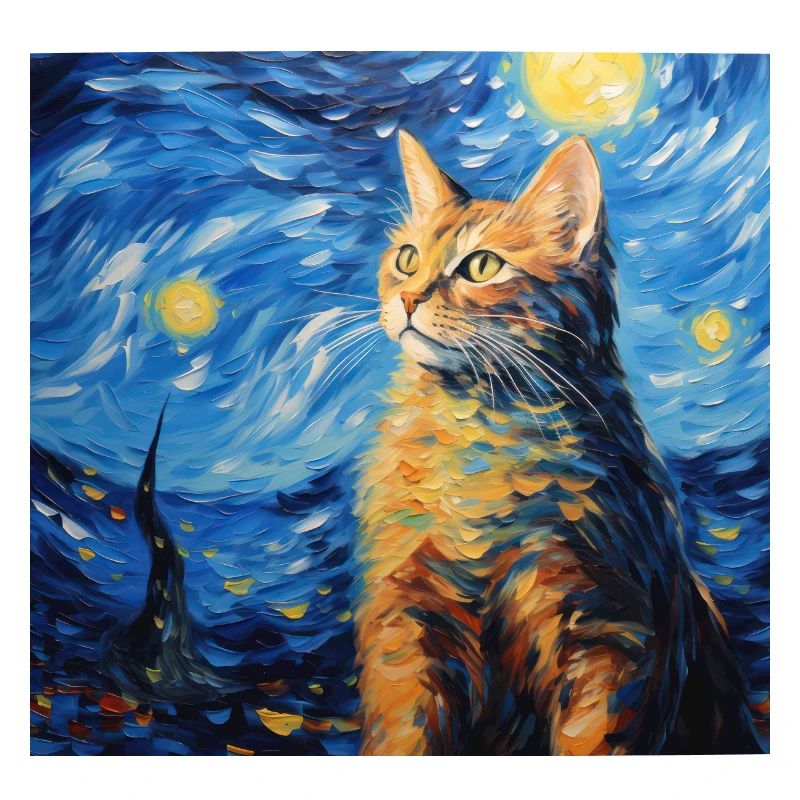 Chat, Motif De Chat, Van Gogh