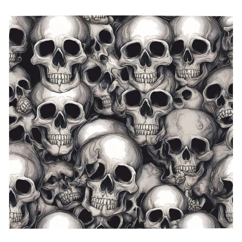 mouse pad melting skull design Mousepad