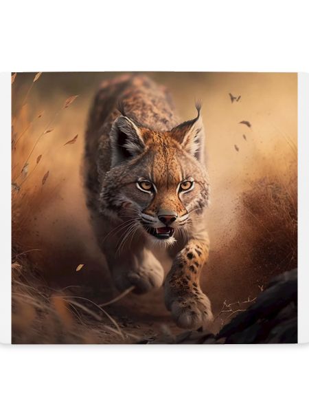 Rennender Luchs