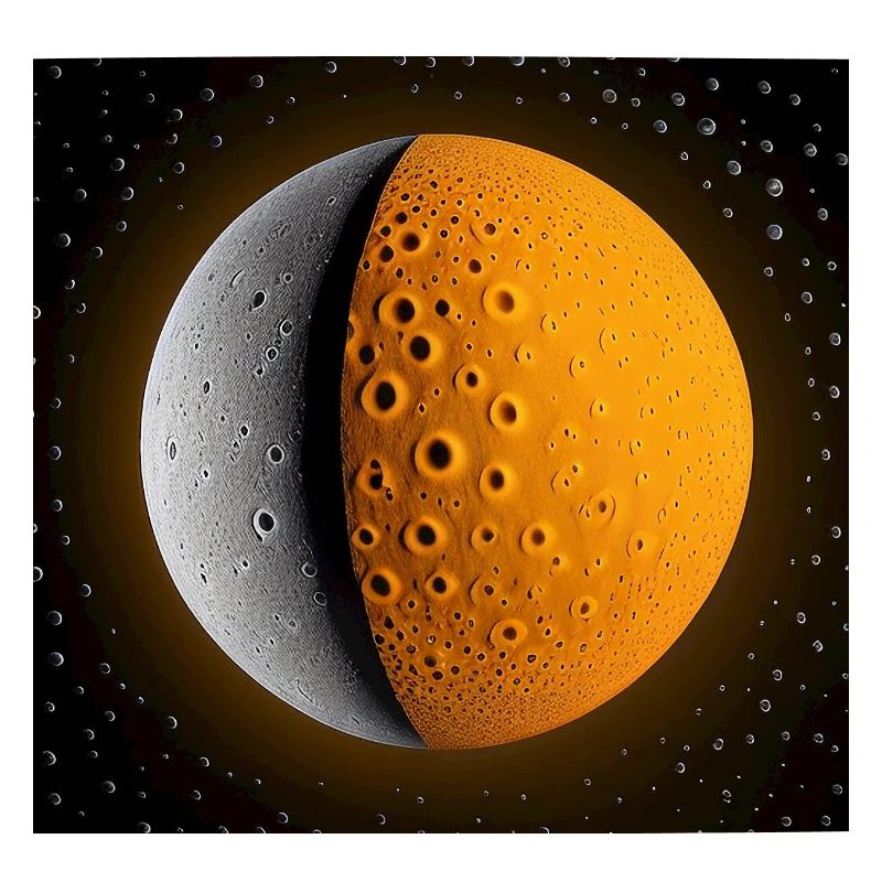Orangegrauer Planet