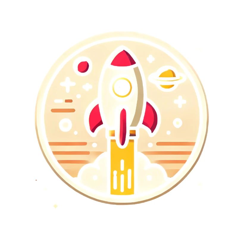 Fusée rétro perdue dans l’espace Graphique