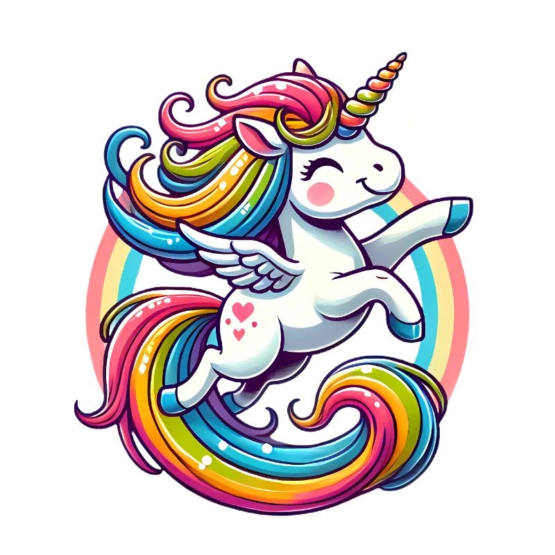 Joyful Rainbow Unicorn Design