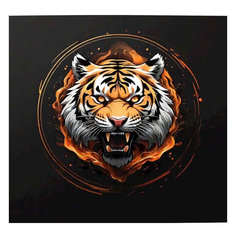 Fauchender Tiger Raubkatze