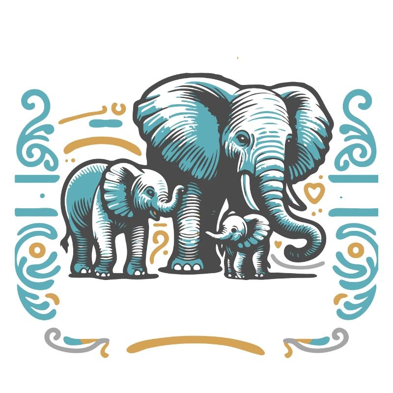 vatertag papa 2 kinder dad daddy elefant papafant