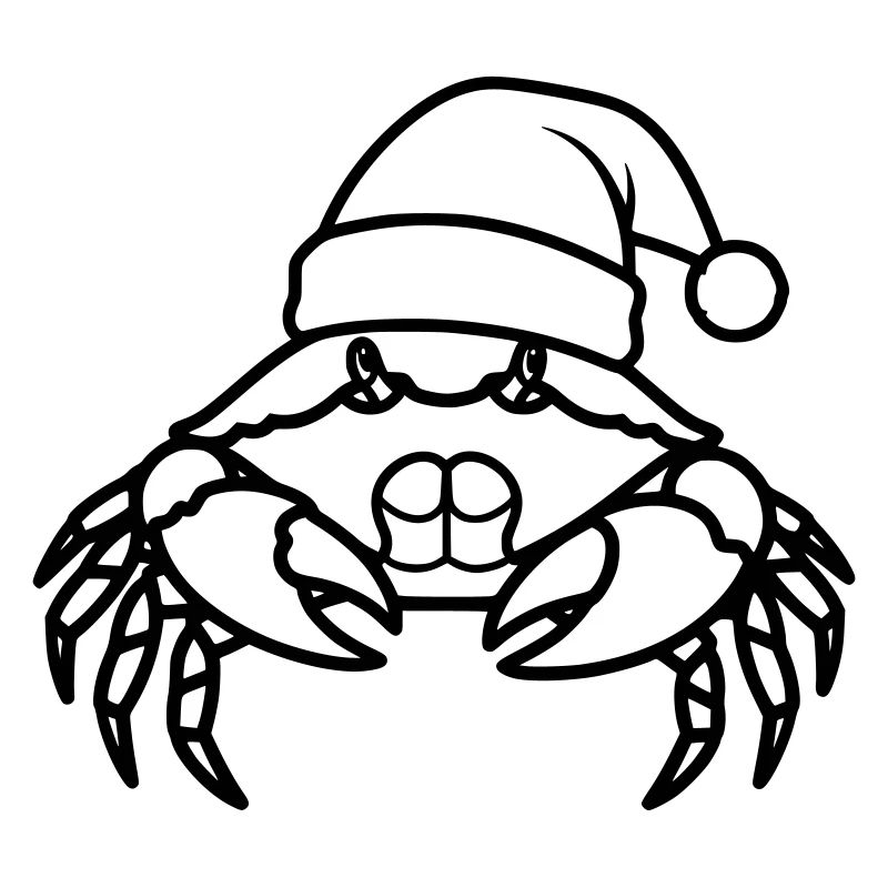 Weihnachtskrabbe Cartoon Illustration