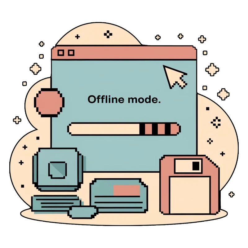 Offline Mode Retro Internet