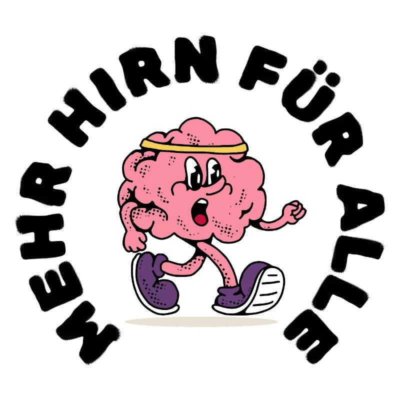 Laufendes Gehirn mit Stirnband