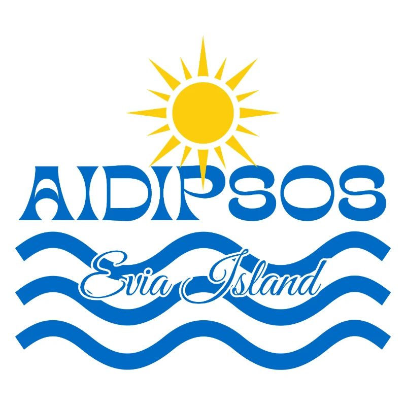 Île Aidipsos Île Evia Soleil et Vagues de mer