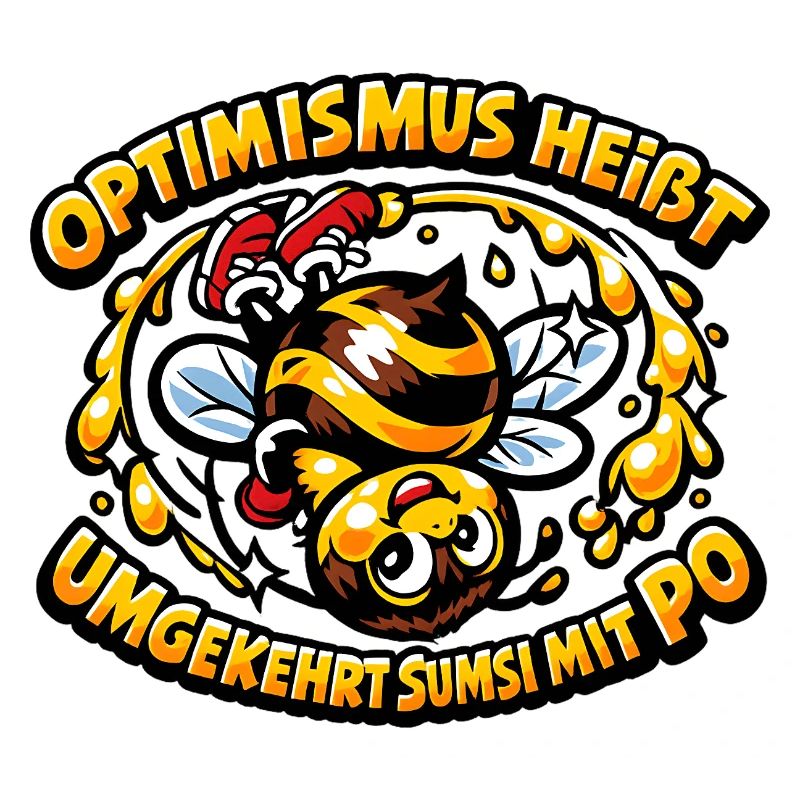 Optimismus-Biene mit Honigträumen