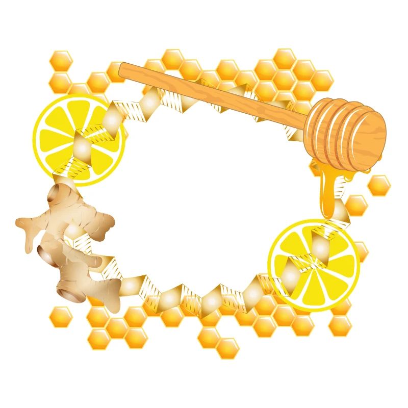 Ingwer-Zitrone-Honig-Rahmen – Wohlfühlmotiv