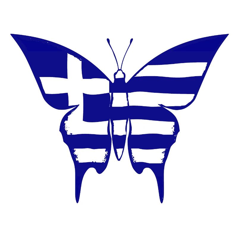 Griechenland Flagge Schmetterling