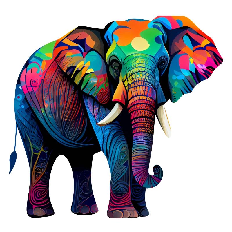 Coole bunte Elefant-Tier-Elefant-Liebhaber