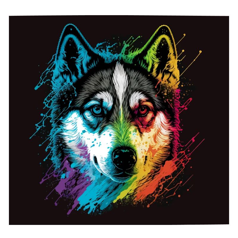 Rainbow Husky