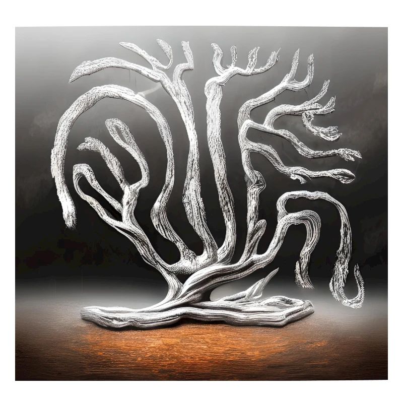 old tree hited by lightning