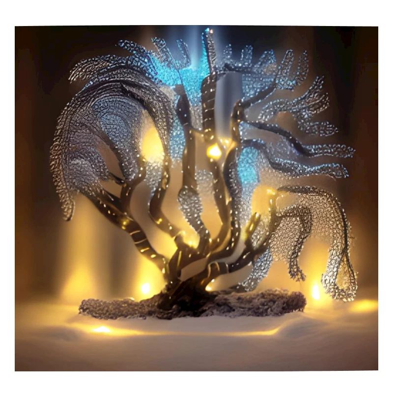 Alter Baum mit Lichtern