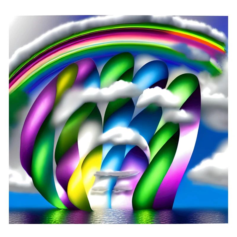 rainbow in clouds