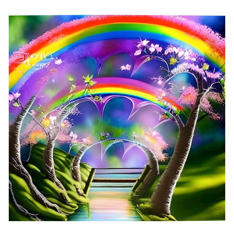 Regenbogen im Frühling