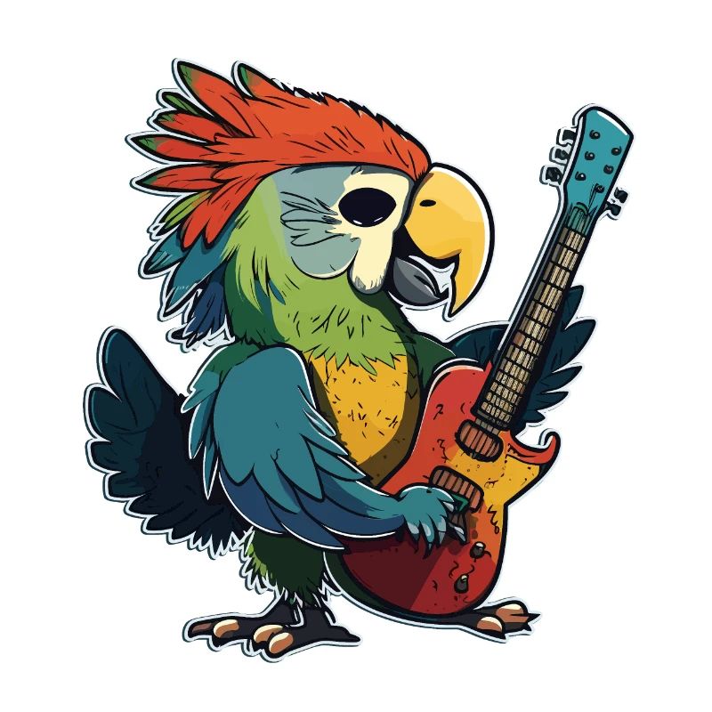 Gitarre Papagei