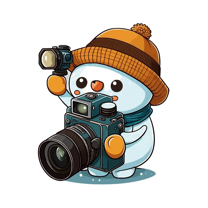 Verschneiter Fotograf