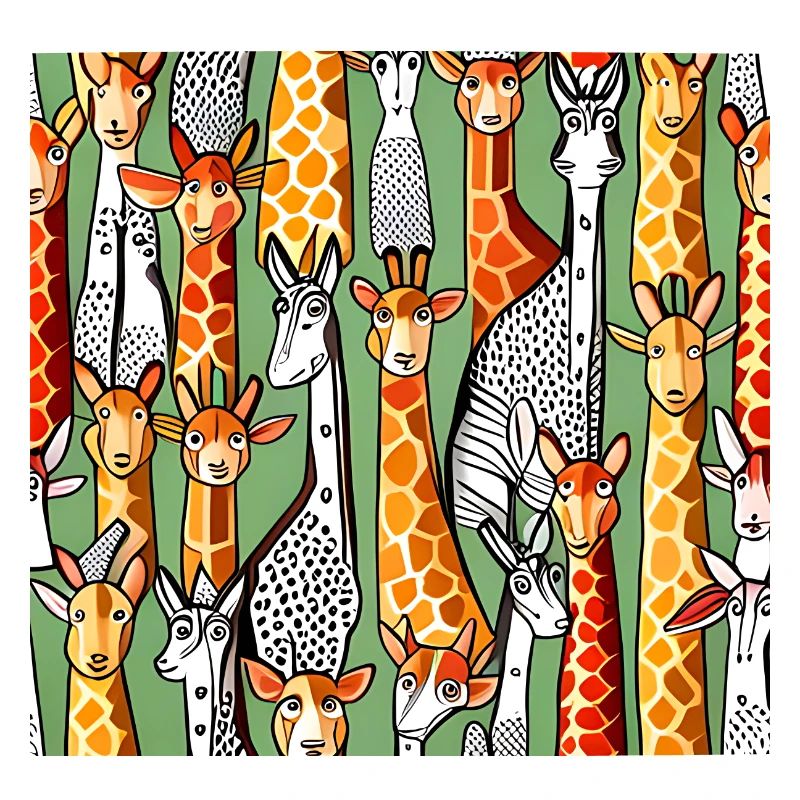 Happy Giraffe Pattern