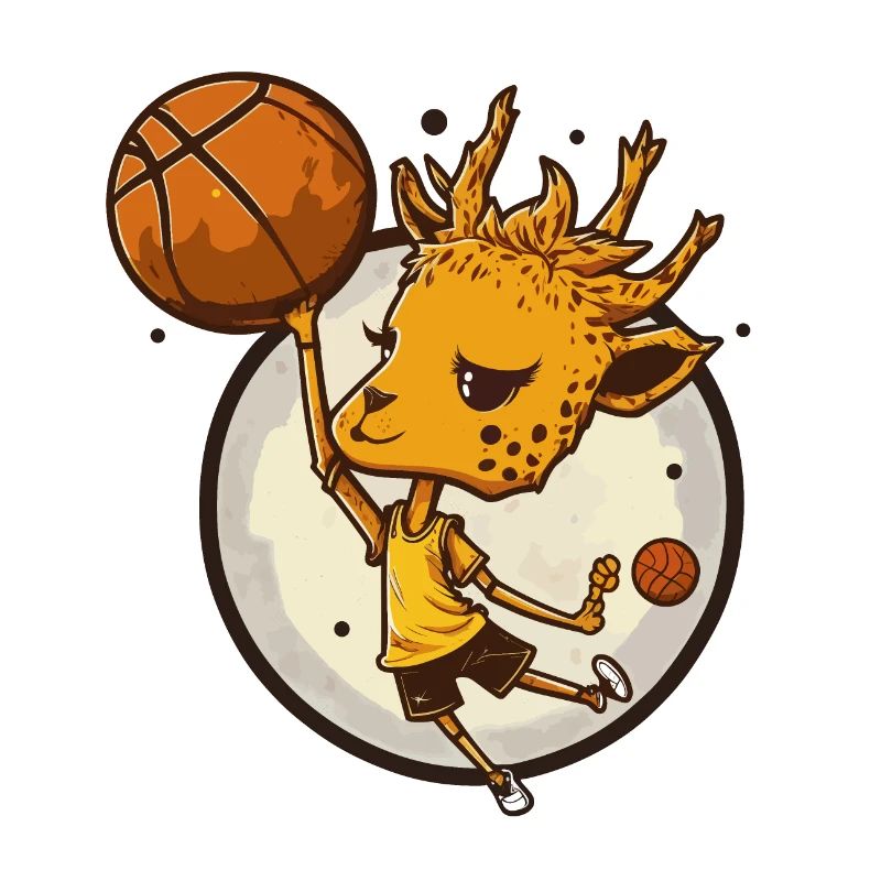 Hochfliegende Giraffe