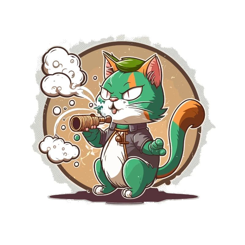 Rauchende Katze