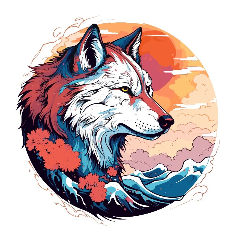 mythischer Japan Wolf