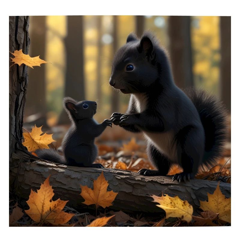 Mutter Eichhörnchen und ihr Baby Kanada