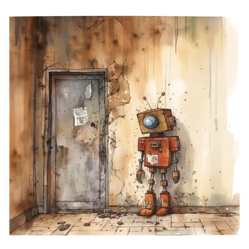 Old Rusty Abandoned Robot 4