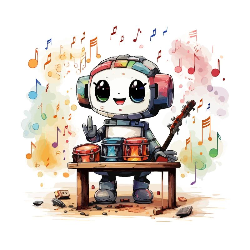 Der fröhliche Roboter-Xylophonist