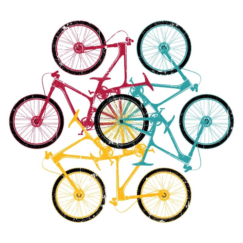 Lebendige Fahrrad-Mandala