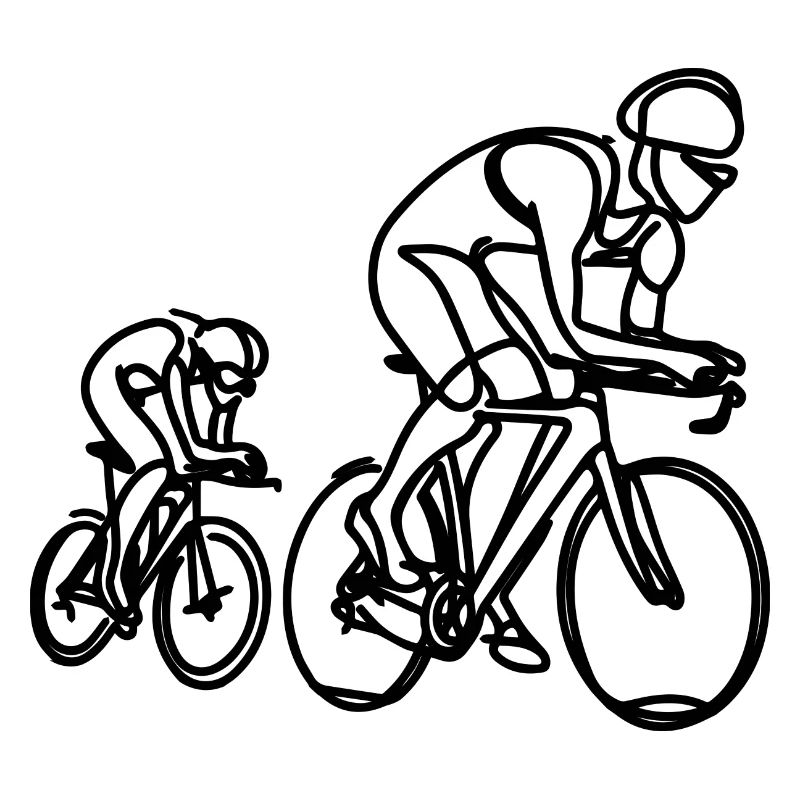 Rennradfahrer Zeichnung