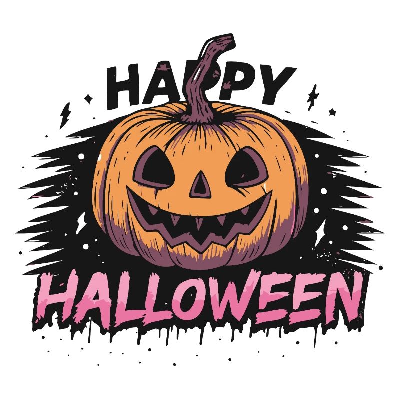 Neonpinker Halloween-Kürbis