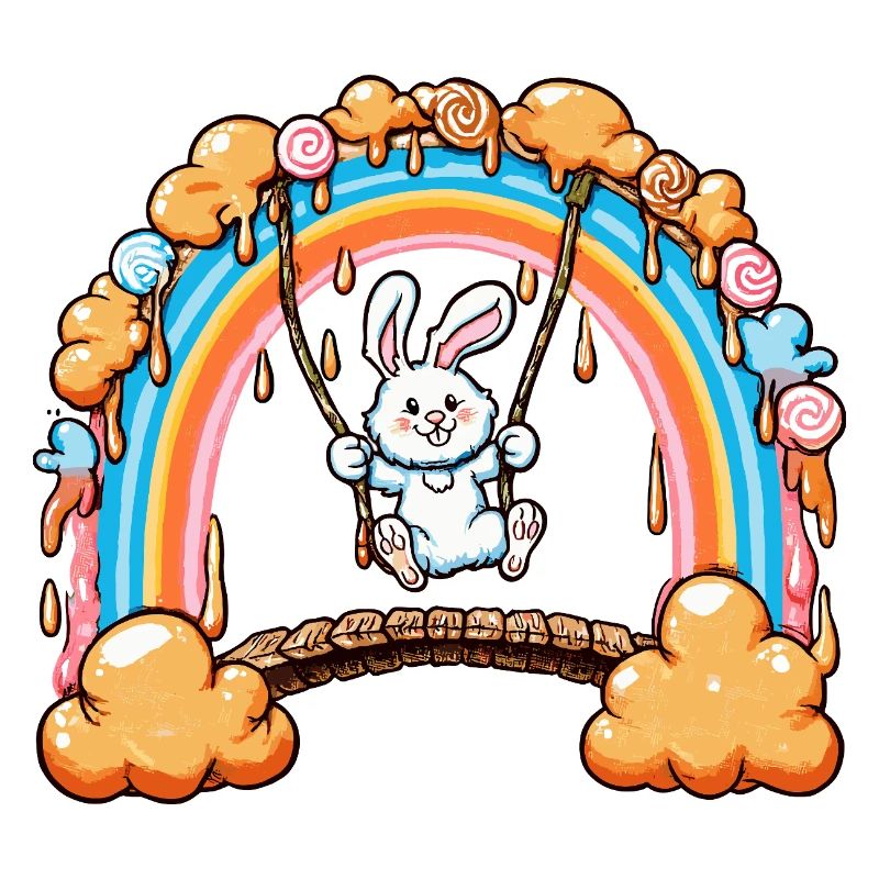 Hoppelhase Regenbogen-Schaukel