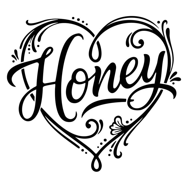 Calligraphy Design Honey Tattoo-style