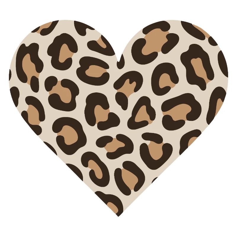 Imprimé de cœur de léopard