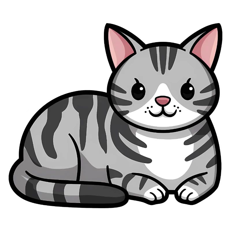 Grau getigerte Katze