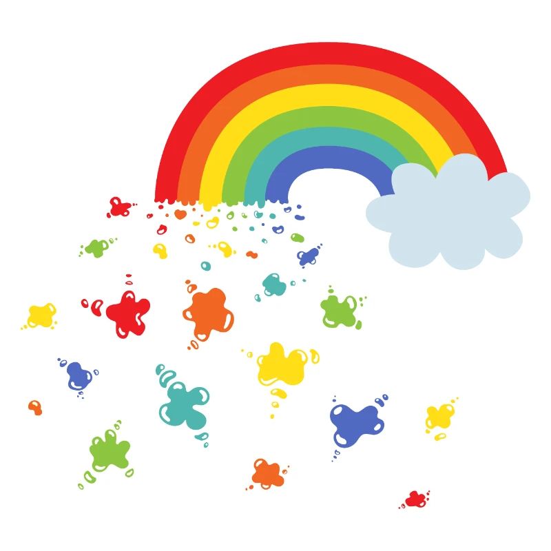 Regenbogen- und Farbflecken