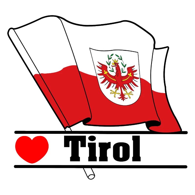 Tiroler Flagge mit Herz