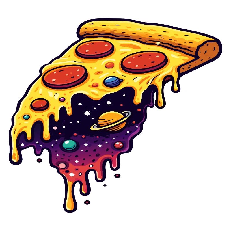 Kosmisches Pizzastück