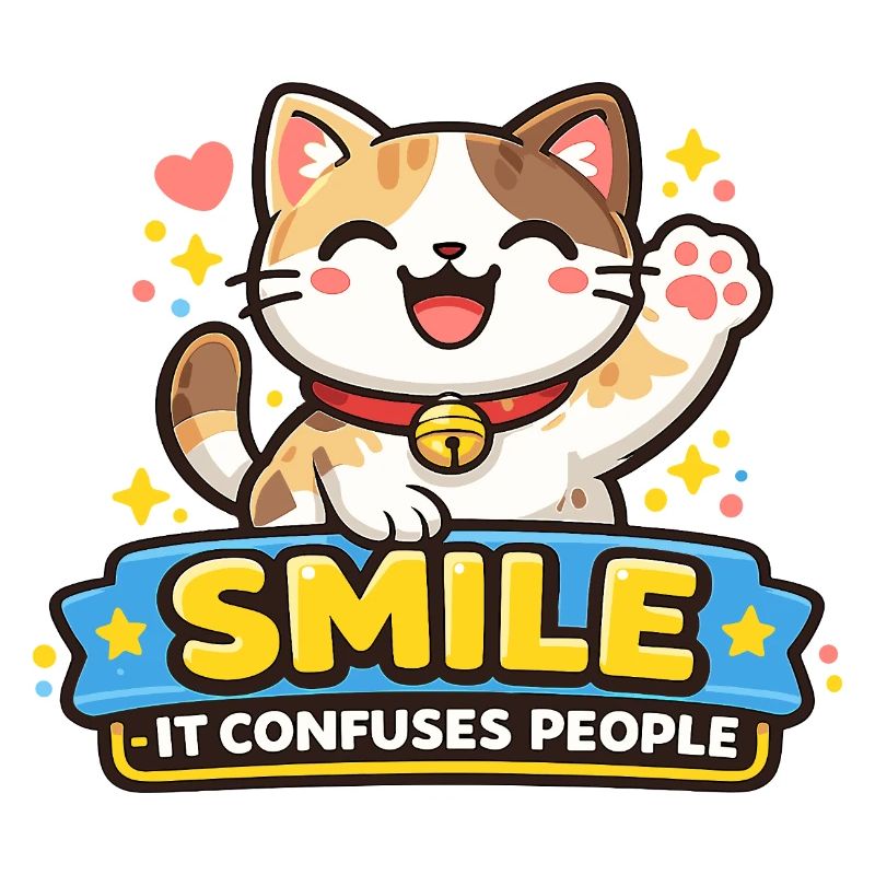 Lächelnde Katze Verwirrt Menschen