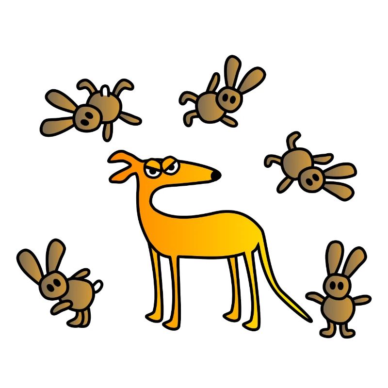Galgo und Hasen