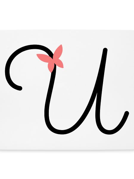 Buchstabe U Schmetterlingsbuchstabe