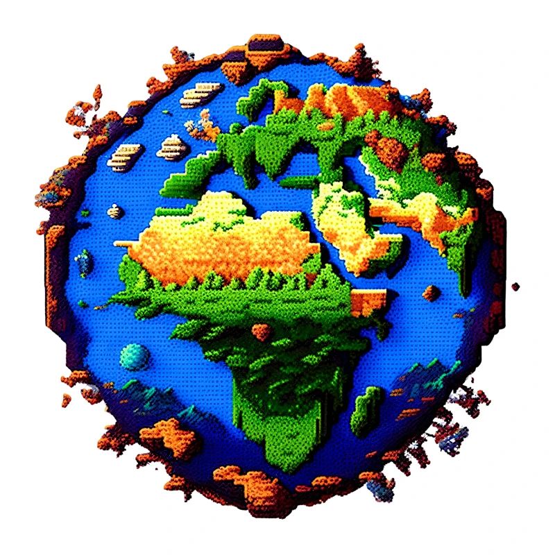 Pixel-Erde