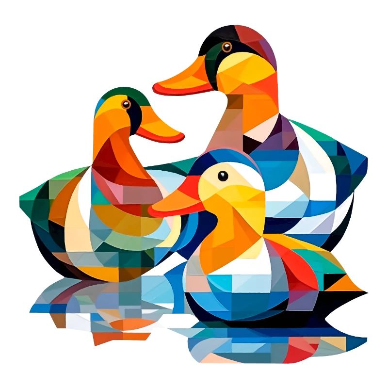 Ducks Cubism 2