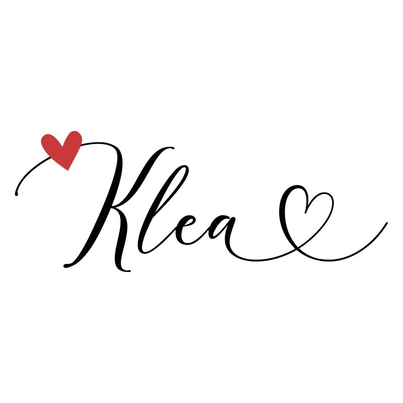 Klea Surname First name Calligraphy Heart